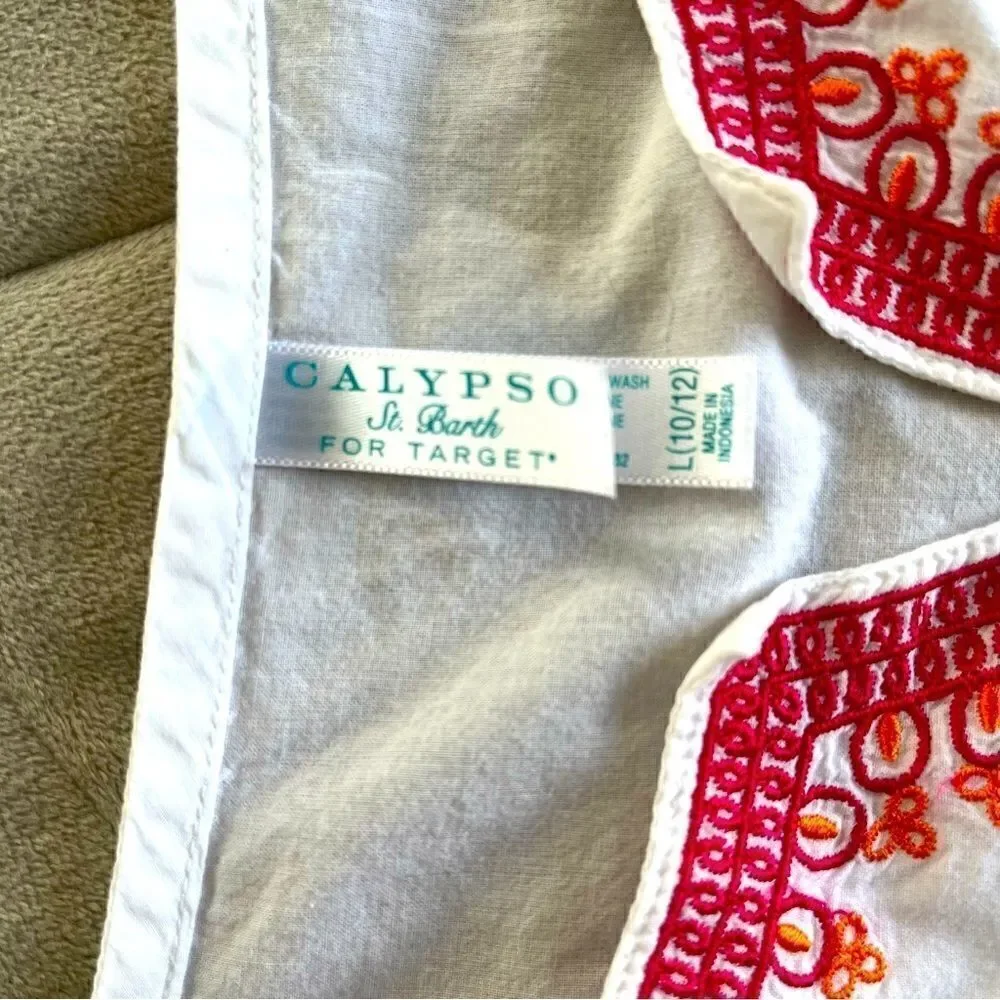 Calypso St. Barth for Target Girls Embroidered Collar Swim Coverup Top / Dress